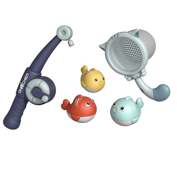 Baby Bath Toys for Kids Children Magnetic Fishing Games Toy Bathroom Floating Bathtub Toys Fishing Rod Net Set Water Pool Toys