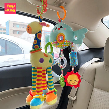 Baby Toys Rattles Giraffe Animal Caterpillar Stroller Hanging Handbells Plush Infant Educational Teether Newborn Toddler Gifts