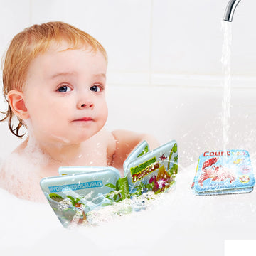 Baby Water Bath Toy Bath Cloth Book Swimming Bathroom Toy Early Educational Toys Activity Waterproof Baby Book for Toddler Gift