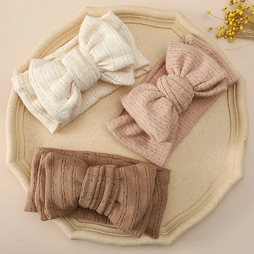 Baby Headband Hair Accessories Infant Girl Hairbands Bows Elastic Turbans for Newborn Babies Cotton Knitted Hair Band Baby Items