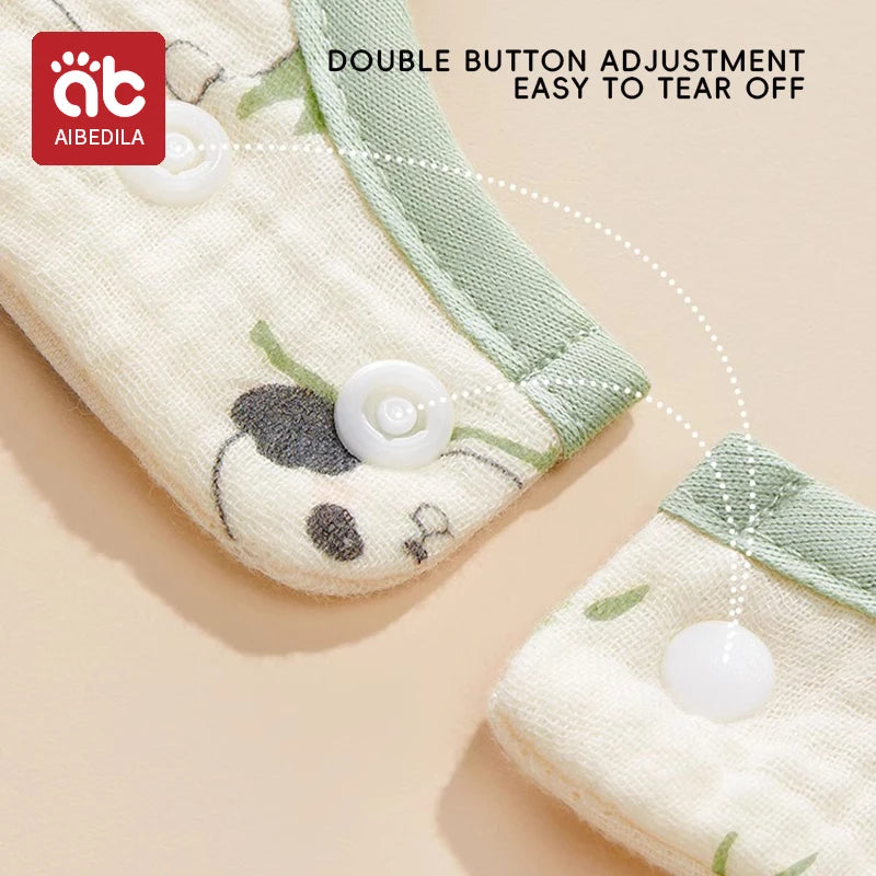 Cotton Gauze Baby Bib Babies Accessories Newborn Baby Apron Feeding Bib 6 Layer Muslin Burp Cloths Kids Saliva Towel New Born