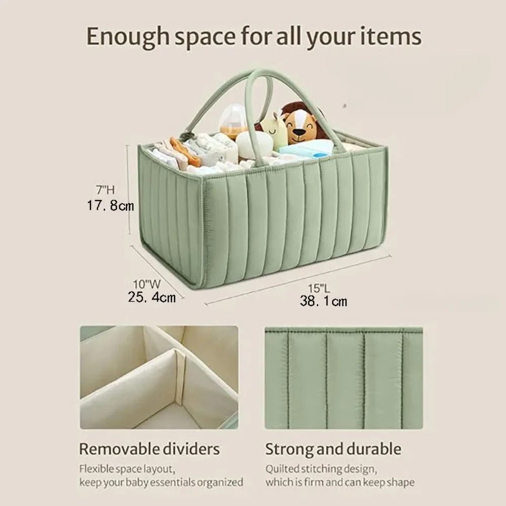 Baby Diaper Caddy Basket Baby Diaper Caddy Organizer Storage Basket for Newborn Baby Shower List and Baby Must Haves Essentials