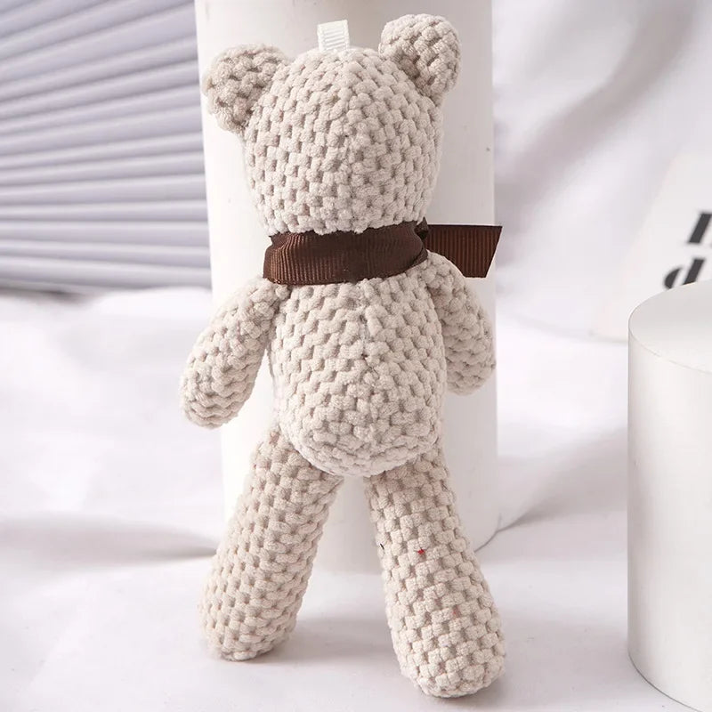 Kids Plush Animals Toys Cute Bear Stuffed Bags Key Pendant Dolls Gifts Birthday Wedding Party Decor Children Baby Bear Stuffed